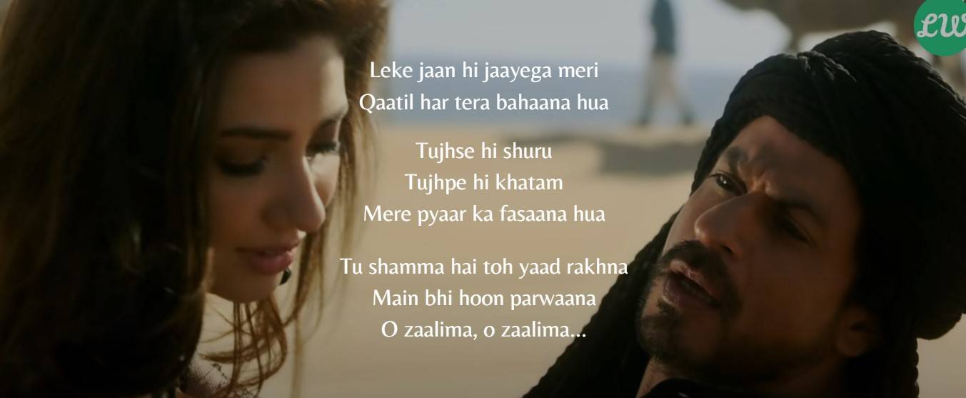 Zaalima Song Lyrics